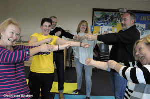 What happens in our wellbeing laughter yoga session