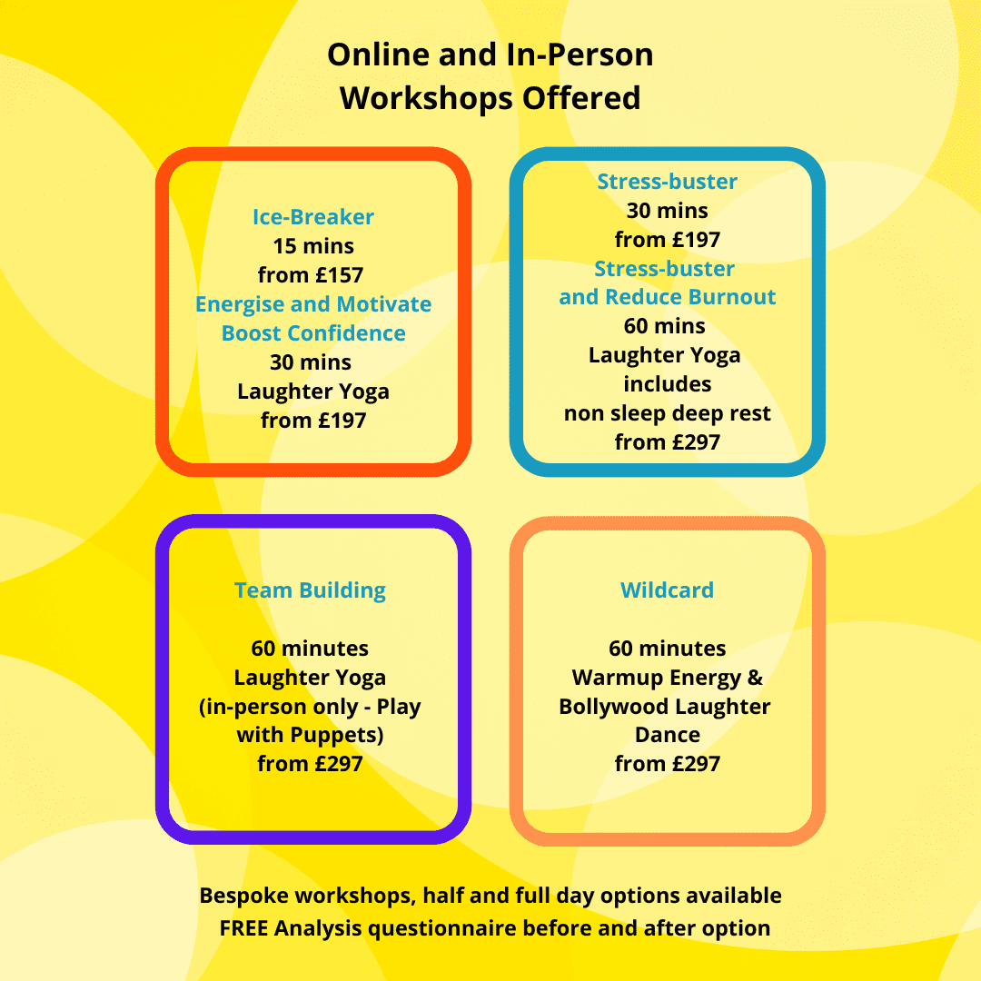 Corporate Workshops offered by Serious Laughter