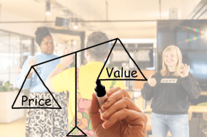 Price and value scale for wellbeing laughter yoga workshops